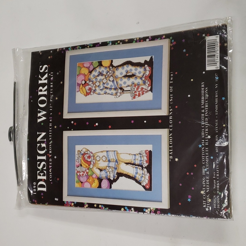 Design Works Balloon Clowns Cross Stitch Kit